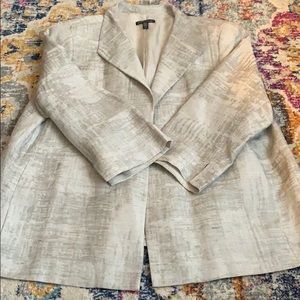 ⬇️EILEEN FISHER silver blazer EEUC size large